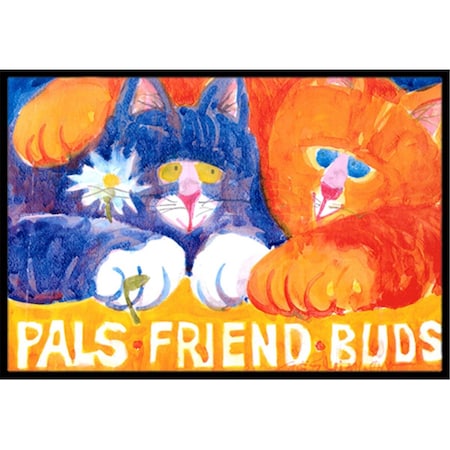 Carolines Treasures Cats Pals Friends Buds Indoor Or Outdoor Mat - 18 x 27 in. CA64349